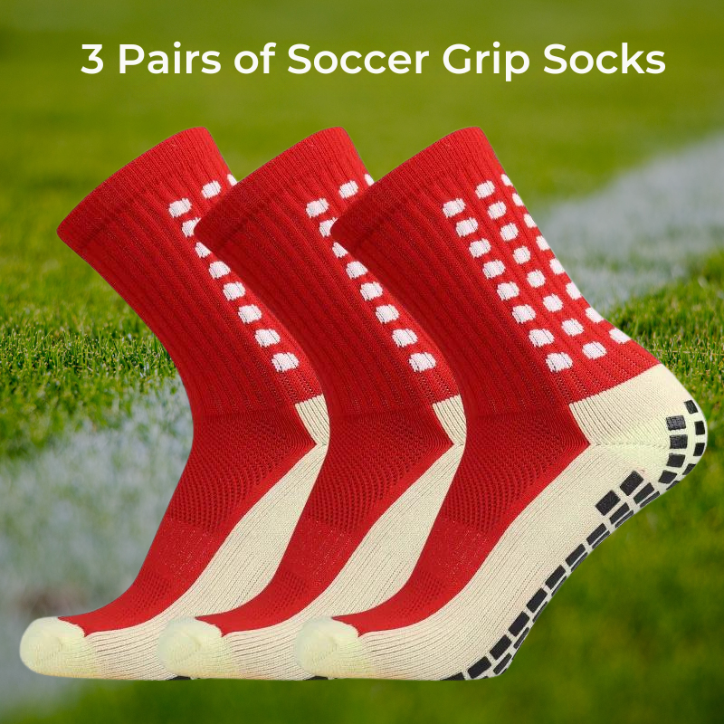 3 Pairs of Non-Slip Soccer Grip Socks